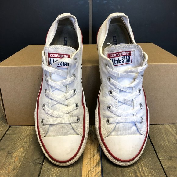 ~Used W/O Box! Youth Converse Chuck Taylor All Star Low GS Optic White Size 3Y - Picture 3 of 6